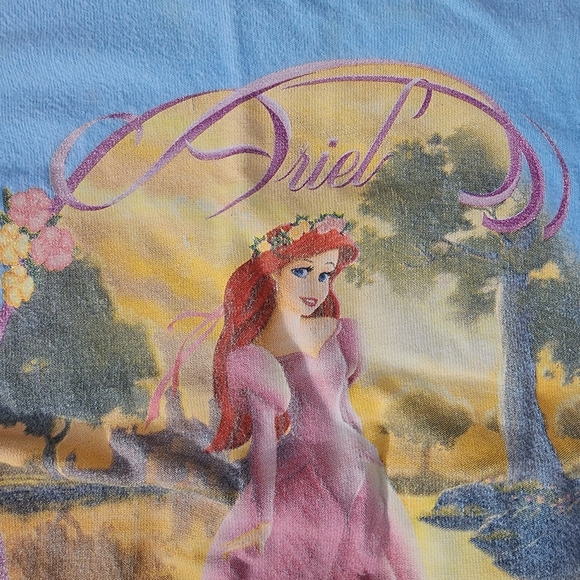 Disney Princess Ariel Blue Short Sleeve Kids Tee Size XXS 2-3 - Picture 2 of 10